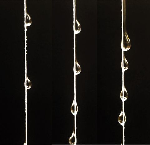 Graphical abstract: Asymmetric instability in thin film flow down a fiber